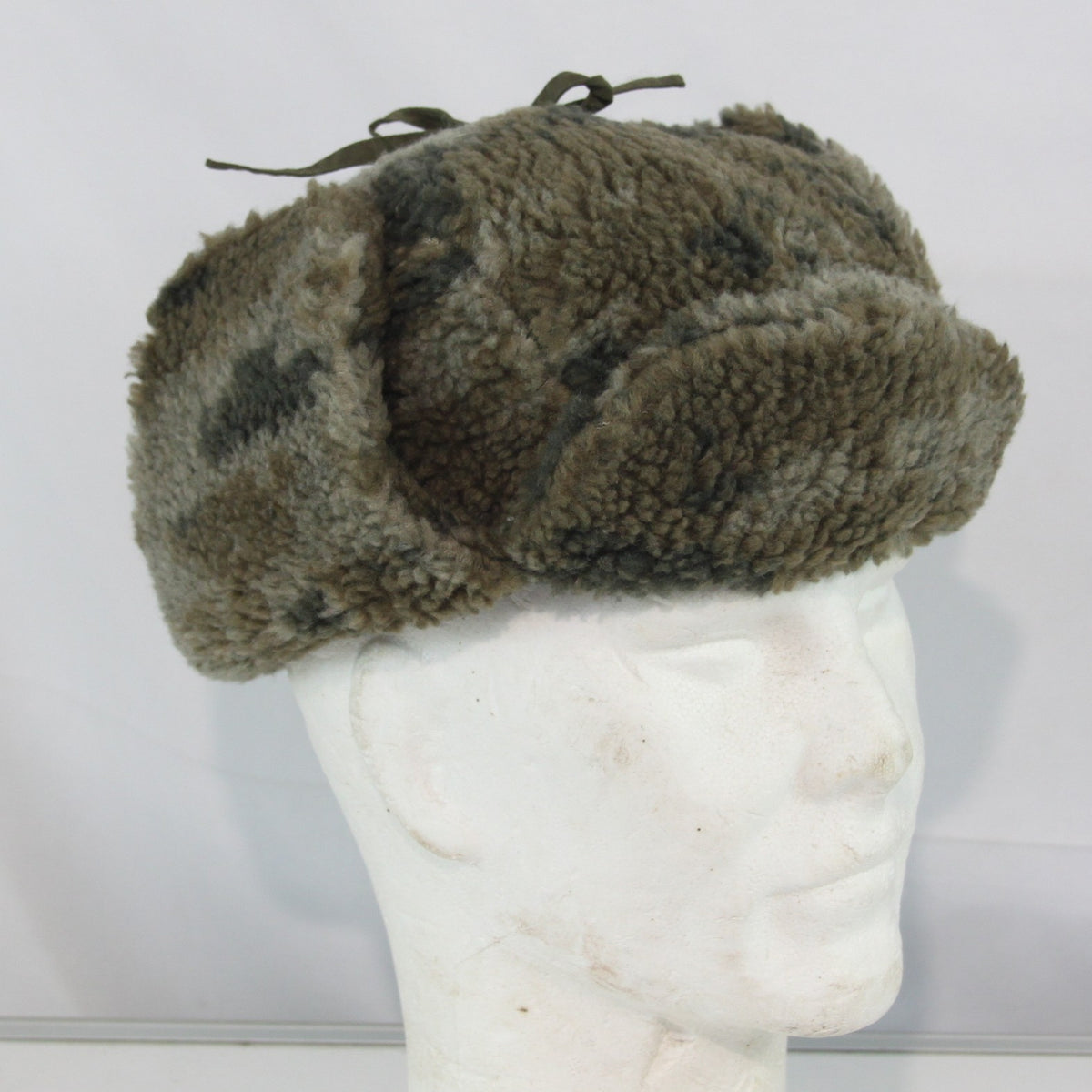 Fleece Mock Sheepskin Winter Trapper Hat Thermal Large Camo (HAT121)