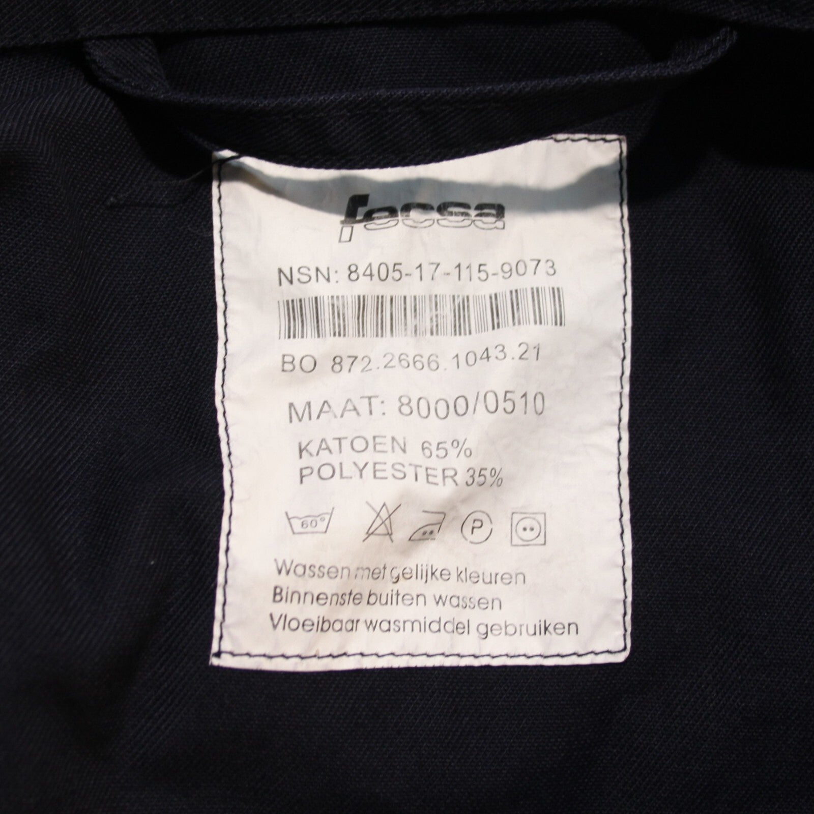 Genuine Surplus Dutch Royal marines Shirt Lightweight Jacket Navy 44-46" (3152)