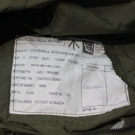 British Flight Suit Army Air Corps badged Genuine Surplus Faded 34" (4001)