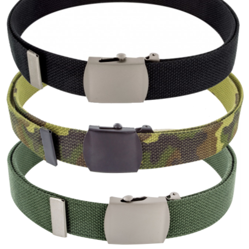 Highlander 33mm US Military Style Belt Olive Black Camo Metal Buckle 26-46" Wais
