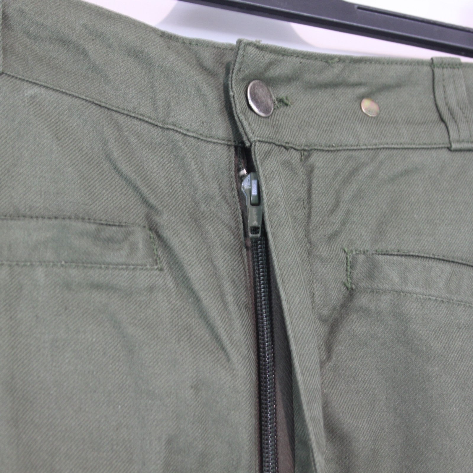 Genuine Surplus Vintage French Military Army Trousers Heavy Duty 30" W  (3686)