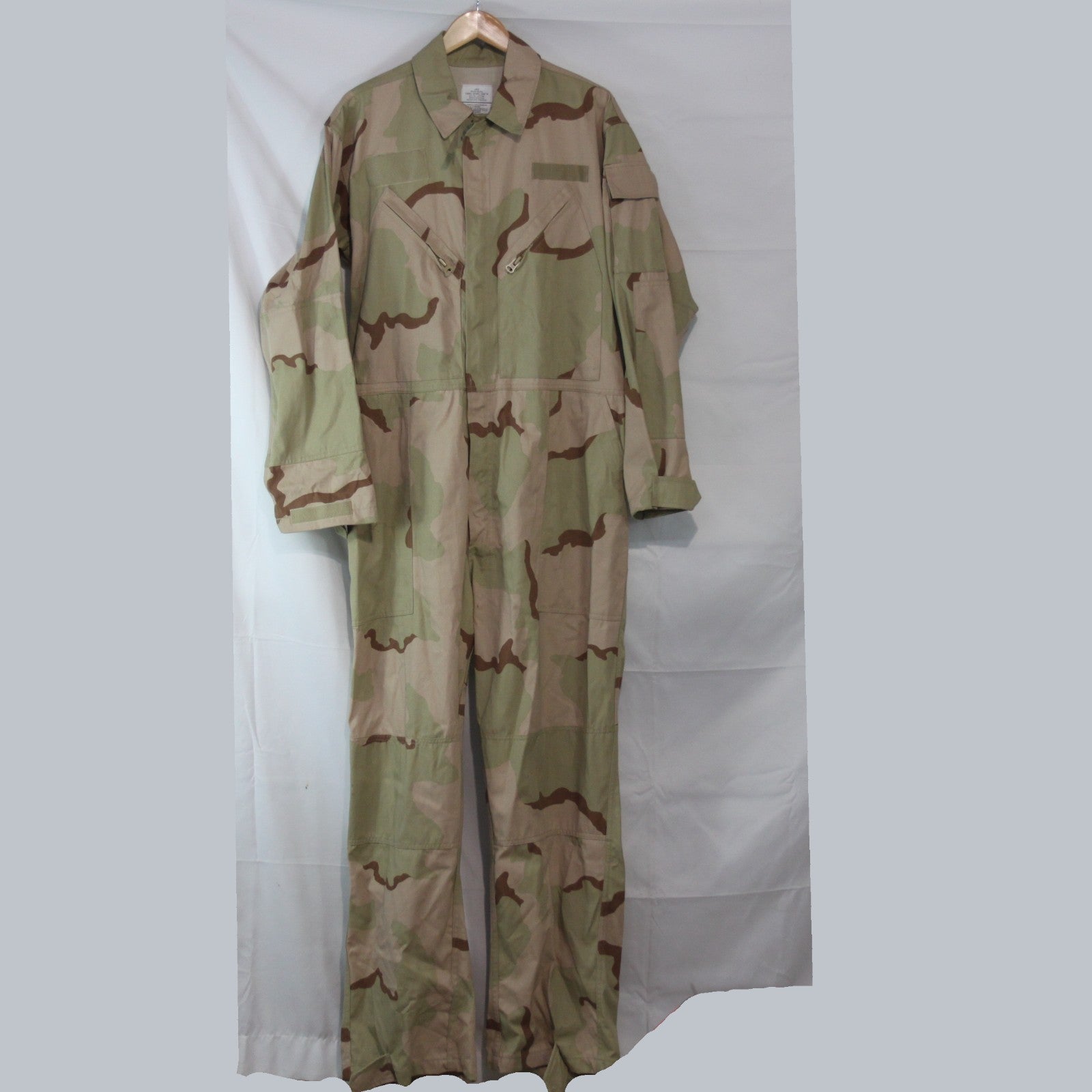 Rare US Army Tricolor Desert Camo Coverall Genuine Surplus Large 41-45" (3516)