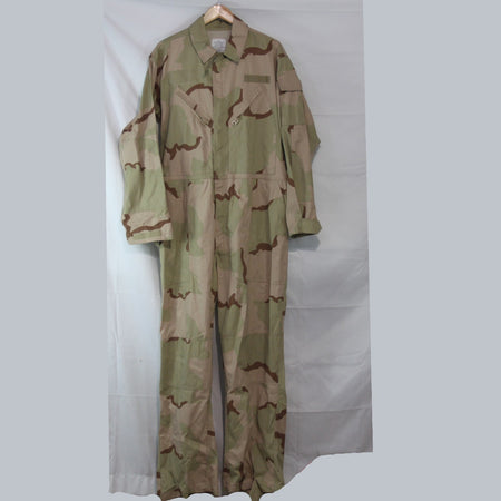Rare US Army Tricolor Desert Camo Coverall Genuine Surplus Large 41-45" (3516)