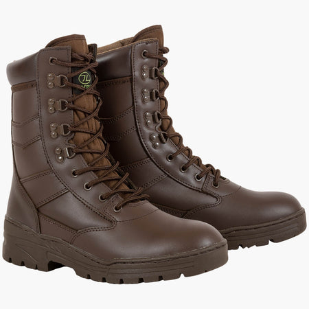 Highlander Delta All Leather Brown Patrol Boot Combat Boot Rubber Sole Cadets