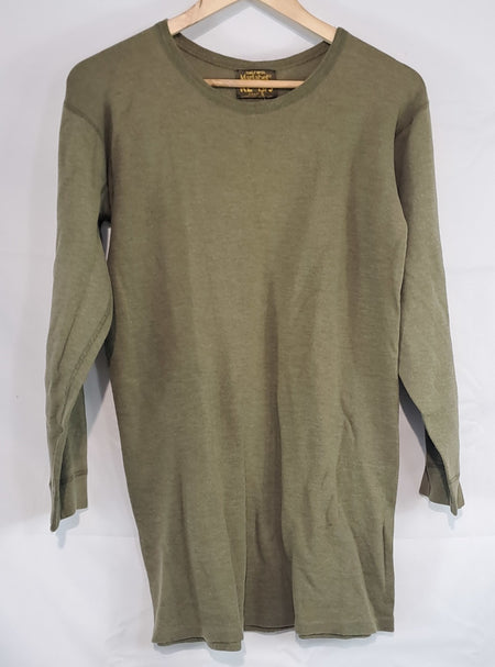 Genuine Surplus Dutch Army Vintage Long Sleeve Thermal Top Olive 50% Wool (3790)