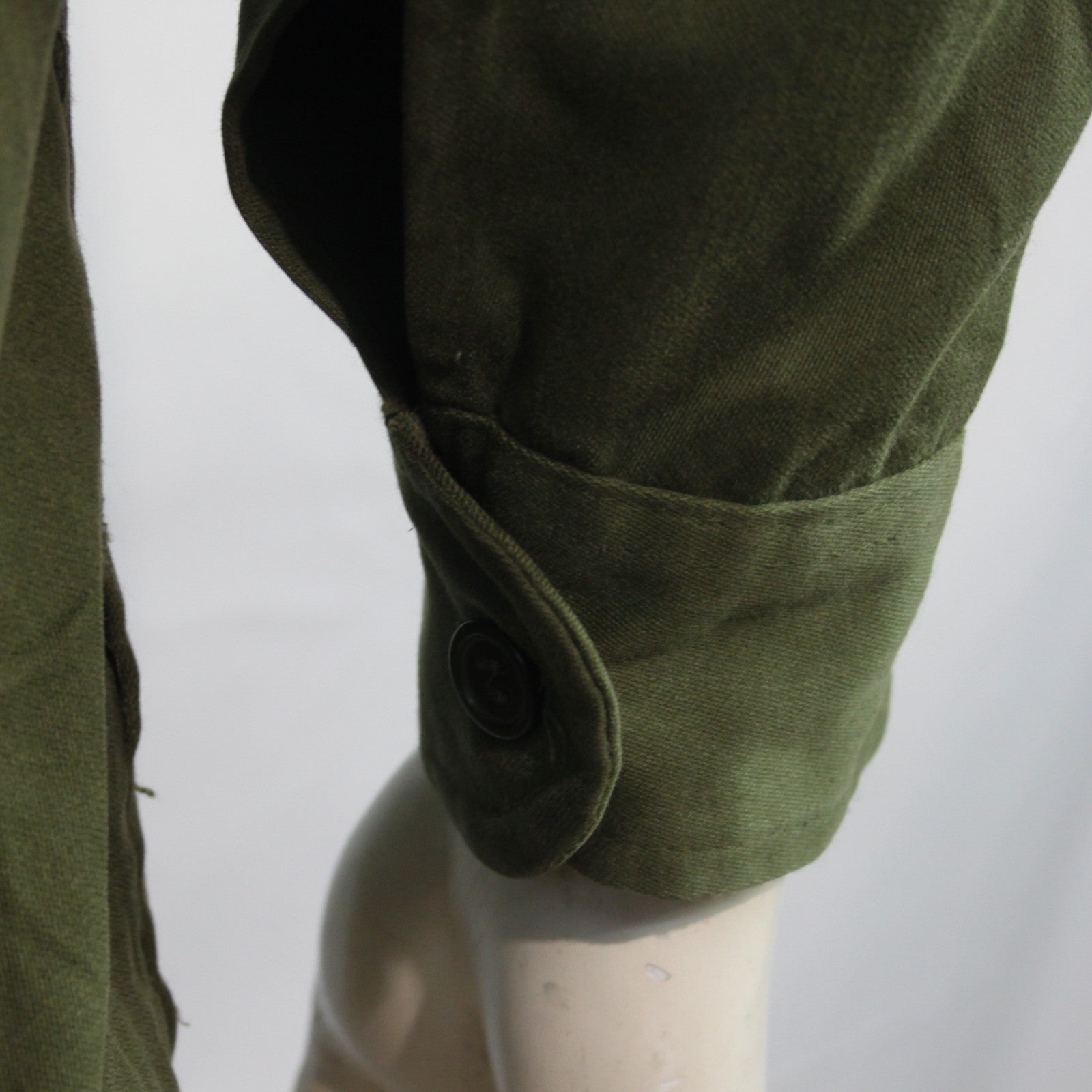 Genuine Surplus Spanish Army Olive Green Field Shirt Hook Loop Fasten 40" (4278)