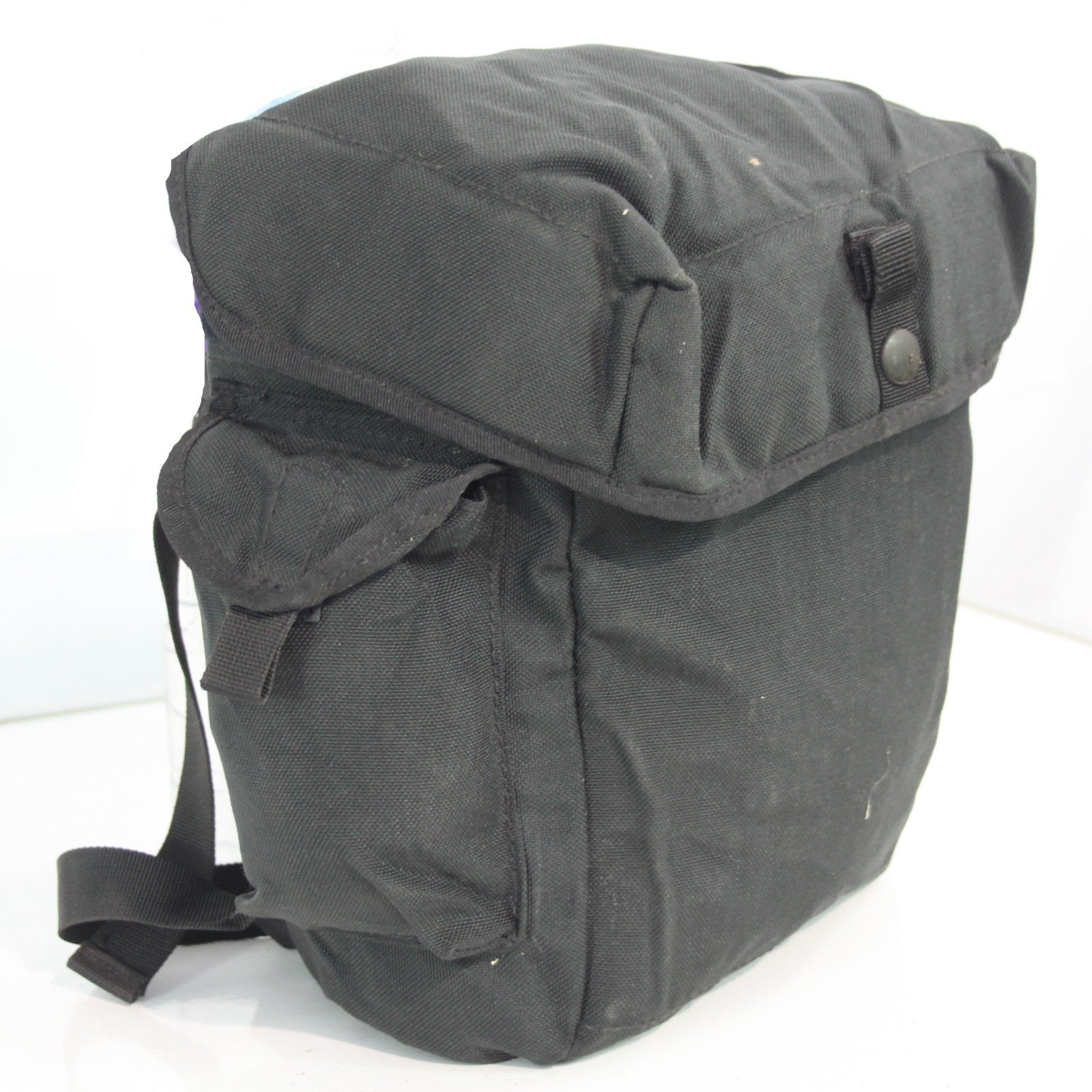 Genuine Surplus British Respirator Pack Plain Black Side Bag 3400