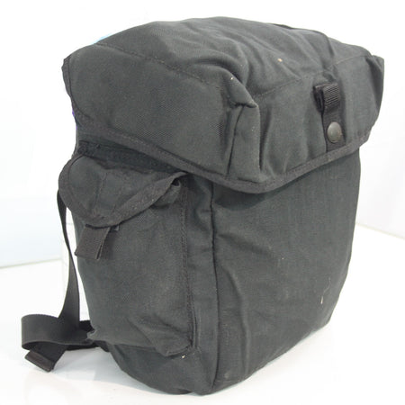 Genuine Surplus British Respirator Pack Plain Black Side Bag 3400