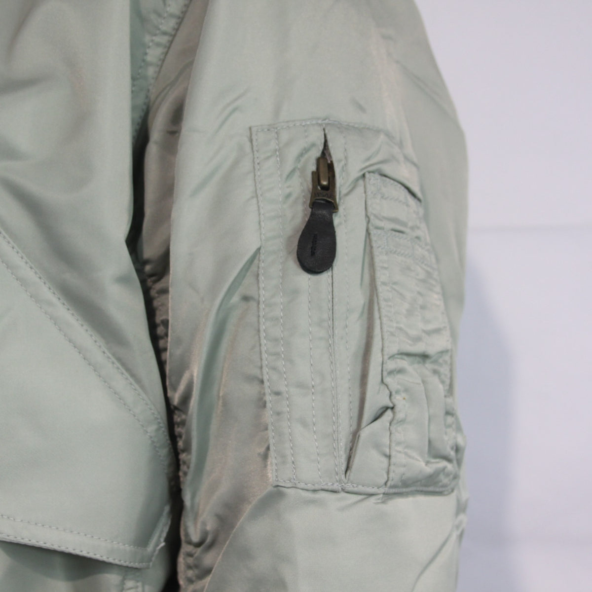 Highlander MA2 Bomber Jacket Plain Collar Padded Silver Grey Medium