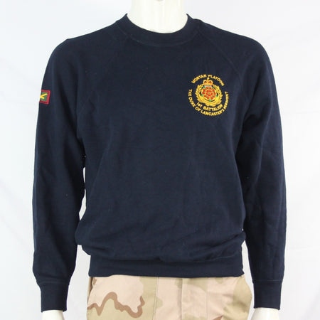 Genuine Surplus British Army Embroidered Sweatshirt Navy Blue Medium (3254)