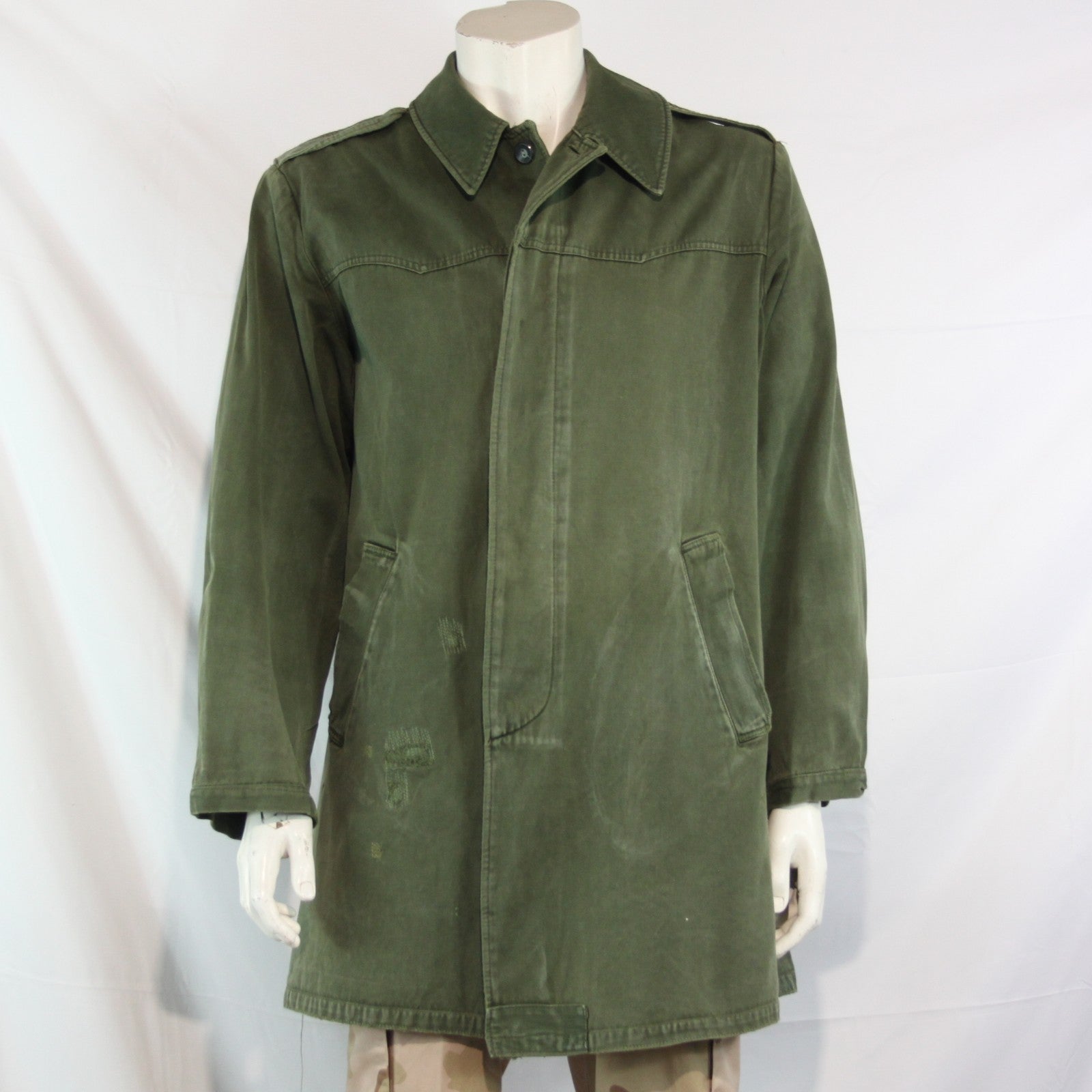 Hungarian Vintage Army Parka Outer Unlined Repaired 42-44" Chest (4115)