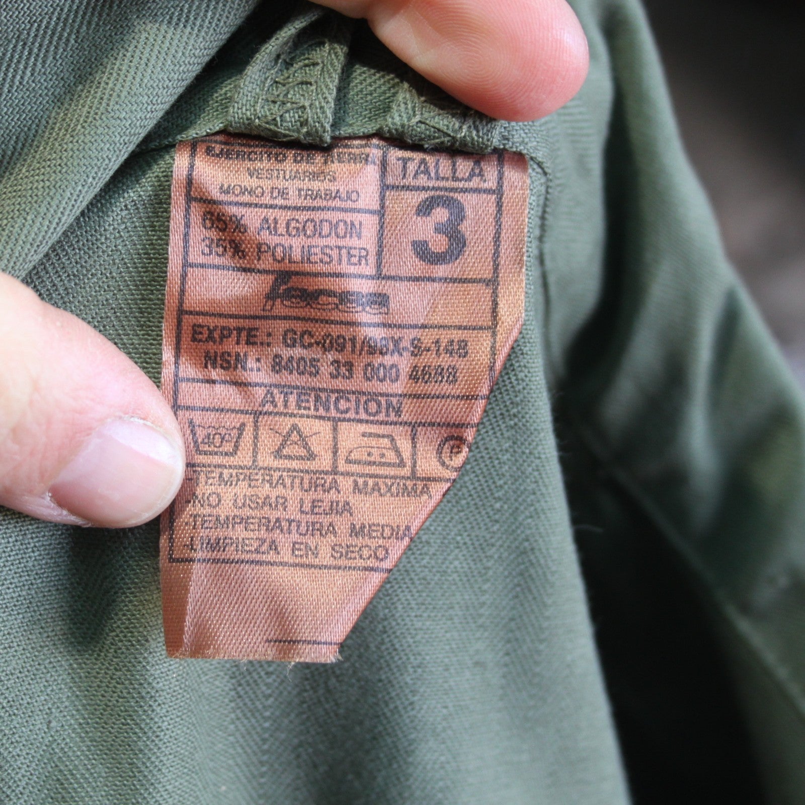 Spanish Army Coverall Olive Green Polycotton Genuine Surplus 42" Chest (4165)