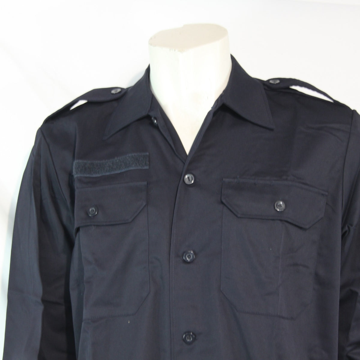 Dutch Navy Shirt Navy Blue Long Sleeve Genuine Surplus 40-42" Tall  (4221)