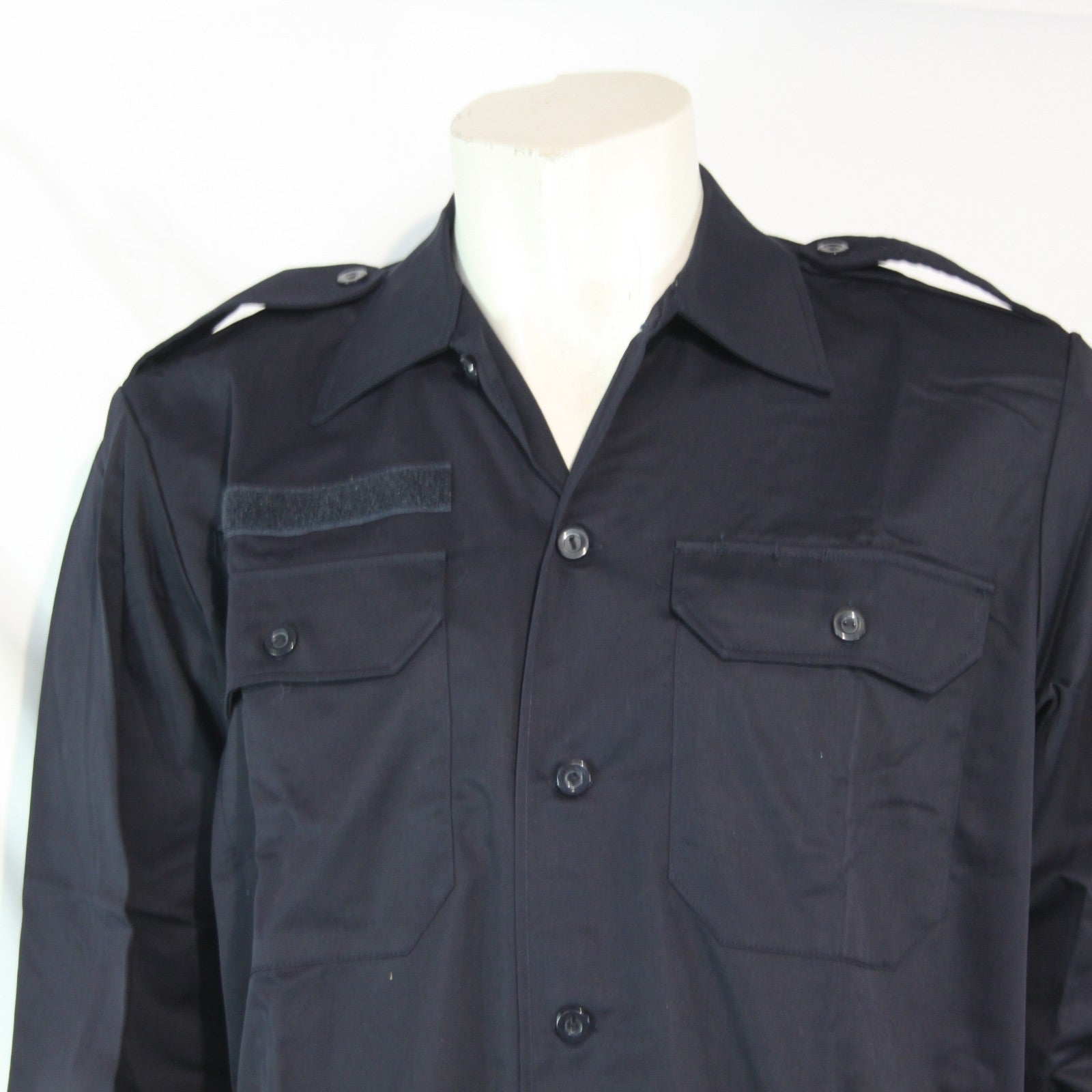 Dutch Navy Shirt Navy Blue Long Sleeve Genuine Surplus 40-42" Tall  (4221)