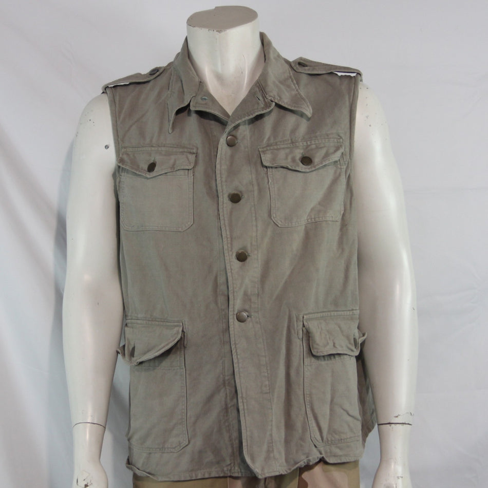 Military Surplus Denim Gilet Sleevless Jacket Grey Genuine Army Kit 38" C (4313)