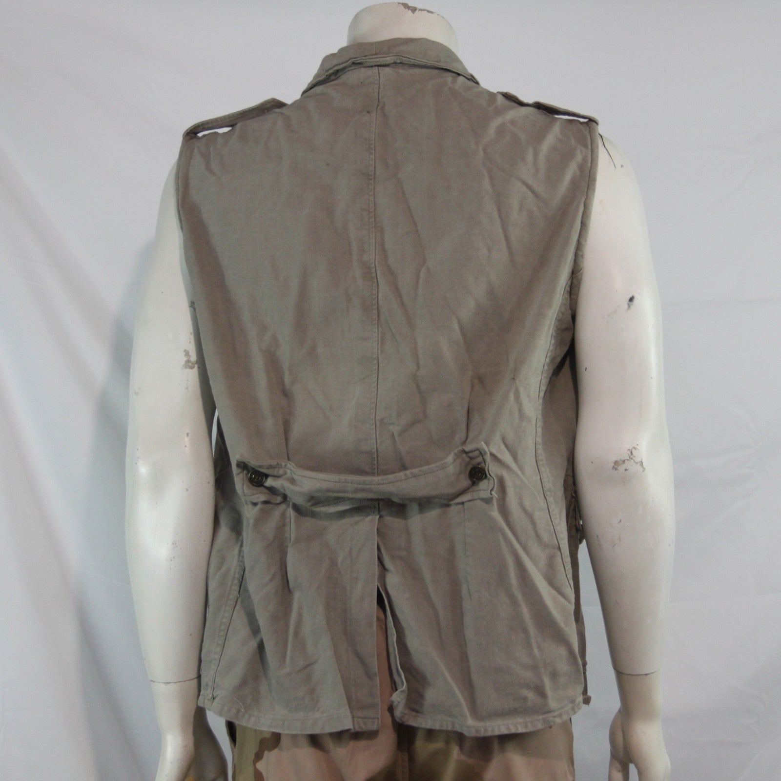 Military Surplus Denim Gilet Sleevless Jacket Grey Genuine Army Kit 38" C (4313)