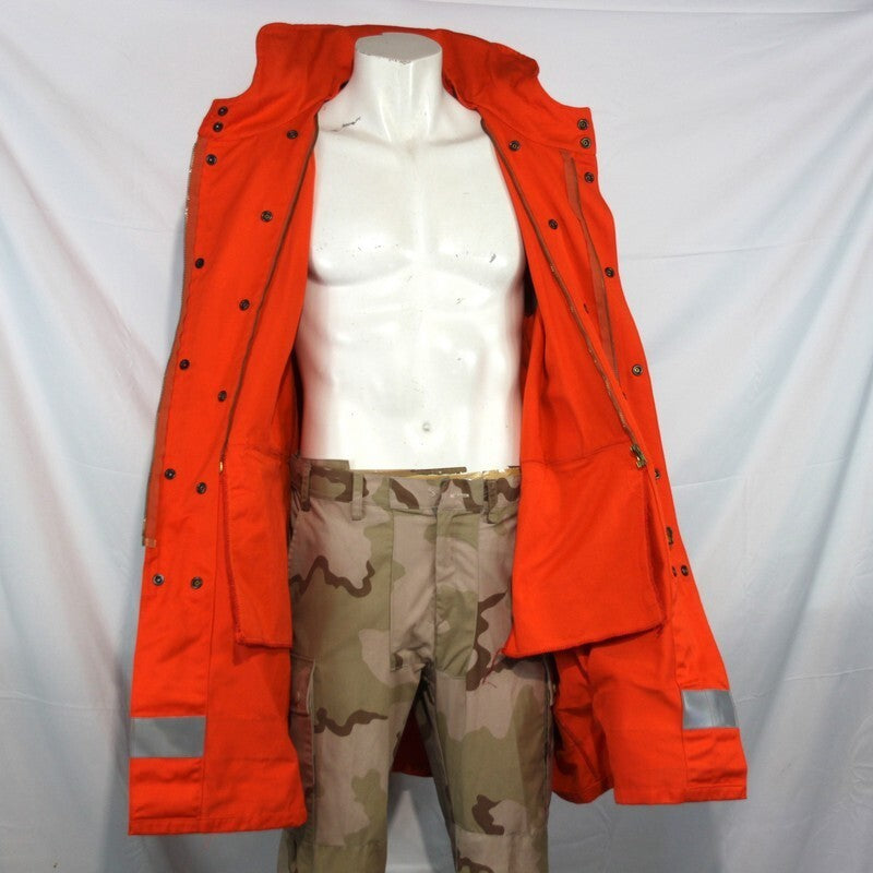Genuine Surplus Military High Visibility Longline Orange Coat Jacket (3157)