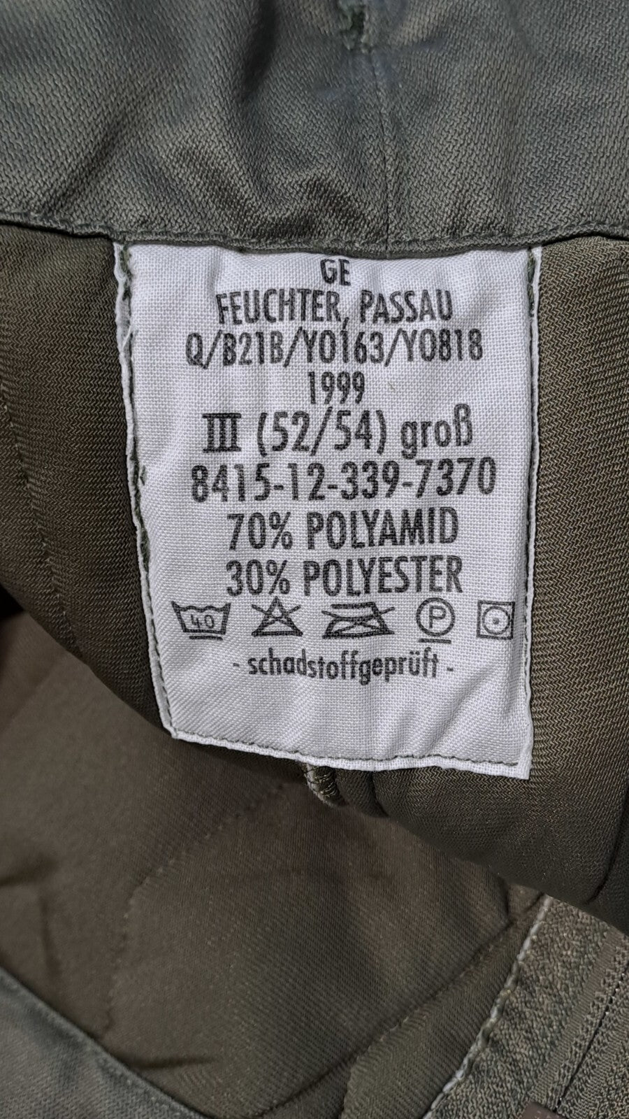 Genuine Surplus German Army Quilted Over-Trouser Liners Padded Thermal (2814)