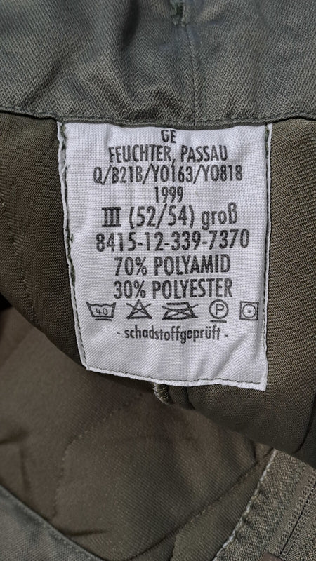 Genuine Surplus German Army Quilted Over-Trouser Liners Padded Thermal (2814)