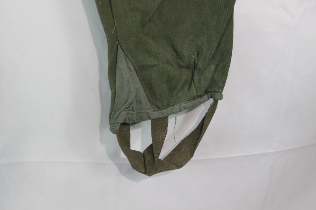 Genuine Surplus Romanian Vintage Trousers Olive with Stirrups 34" Waist (3671)
