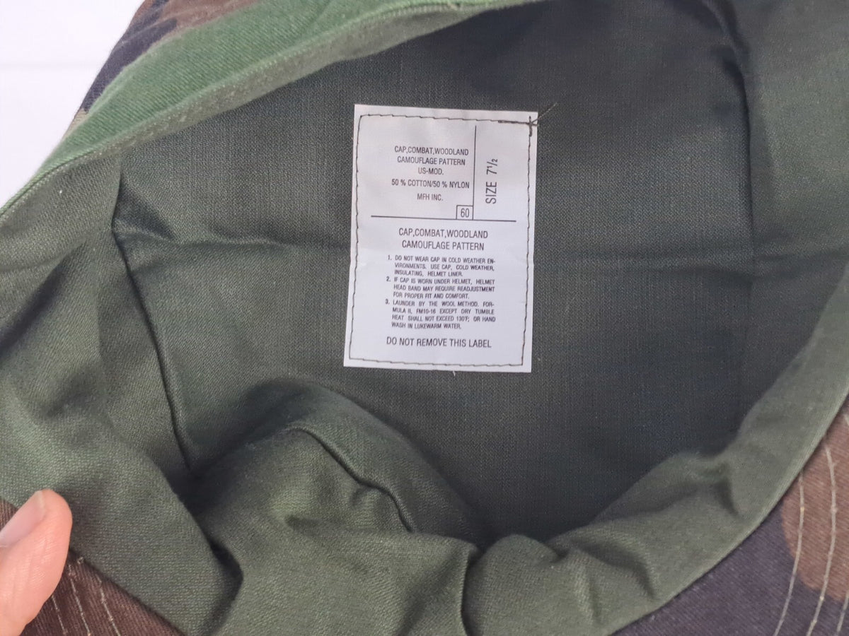 Genuine Surplus US Forces Army Woodland BDU Camouflage Peak Hat Field Cap