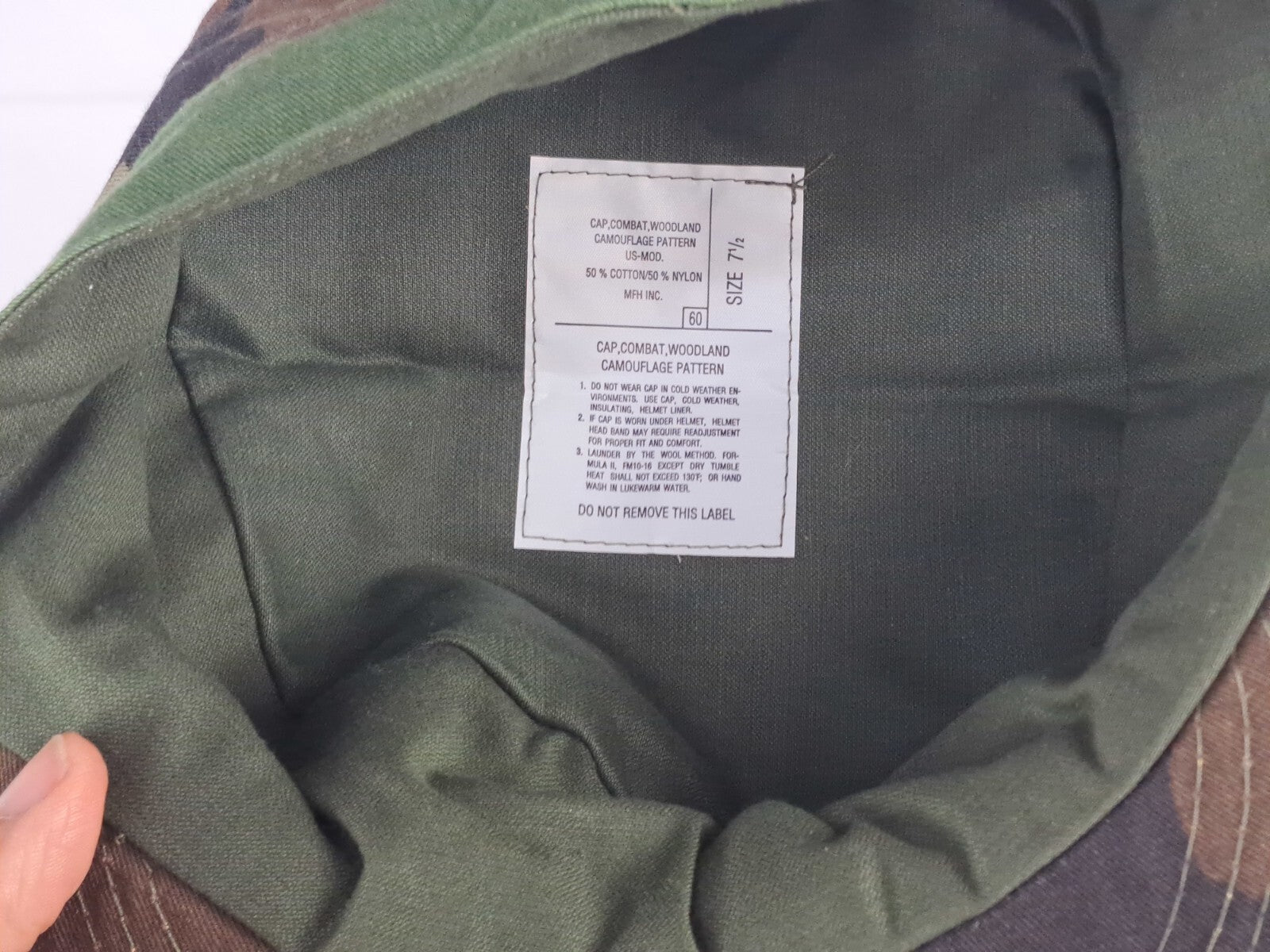 Genuine Surplus US Forces Army Woodland BDU Camouflage Peak Hat Field Cap
