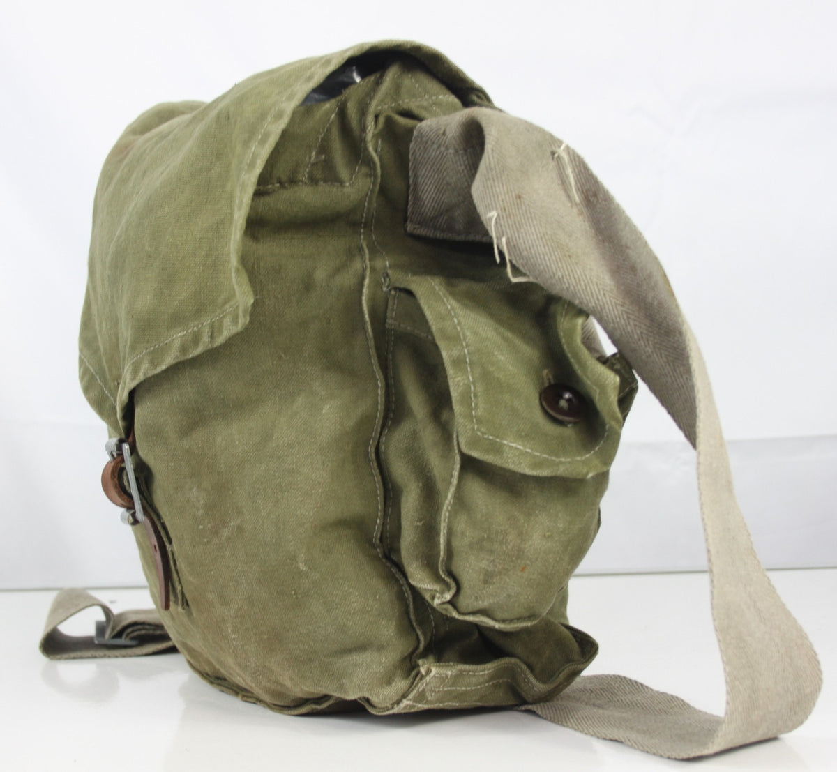 Genuine Surplus Vintage Hungarian Army Bread bag Side Bag Cotton Canvas  (1186