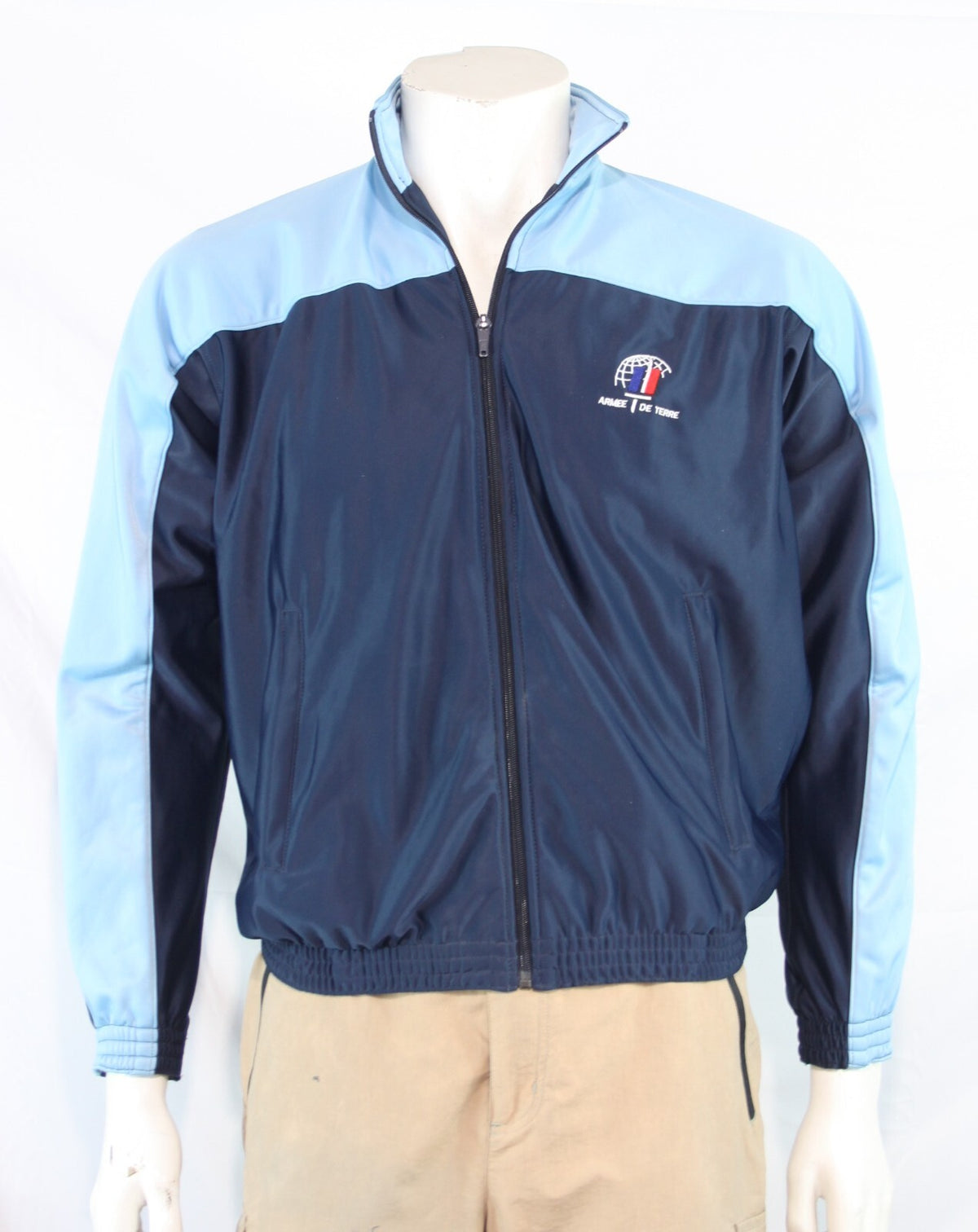 Genuine Surplus French Army Tracksuit Top Stretch Zip Front 34-36" Blue (2169)