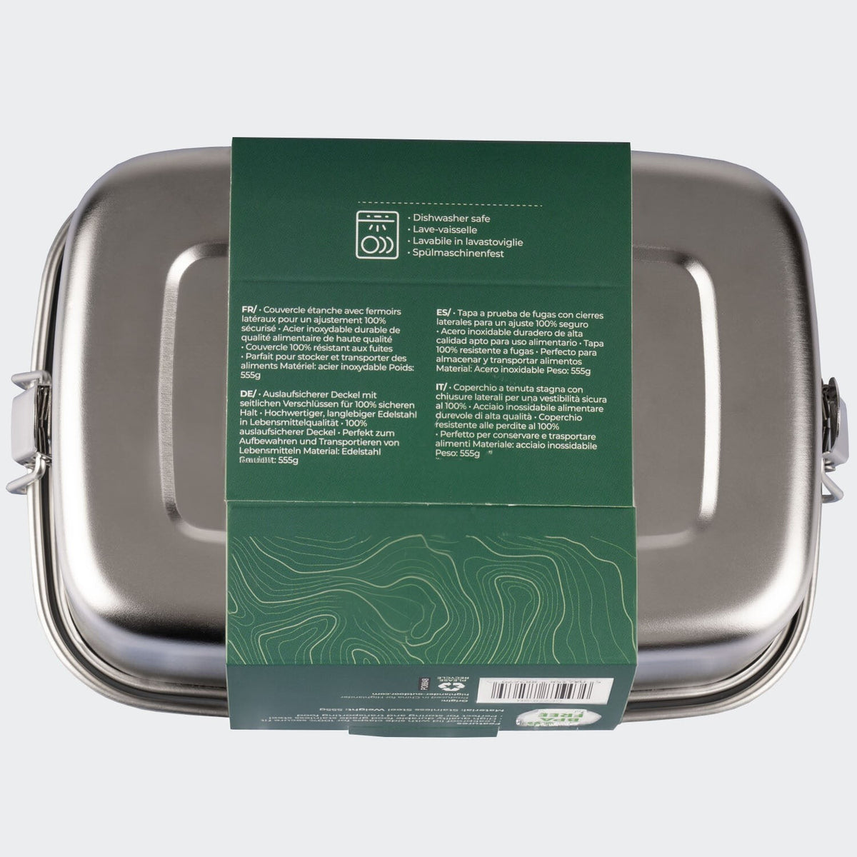 Highlander Stainless Steel Scran Box Lunch Box Tin Bento Box Metal Strong 1 Litr