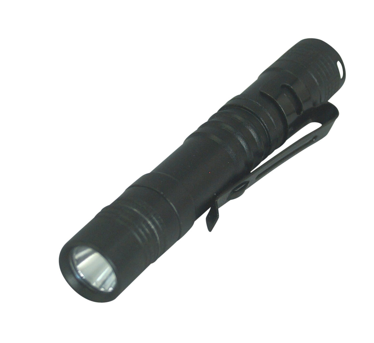 1 LED Pencil Thin Alloy Tactical Covert Torch With Penclip Camping Military