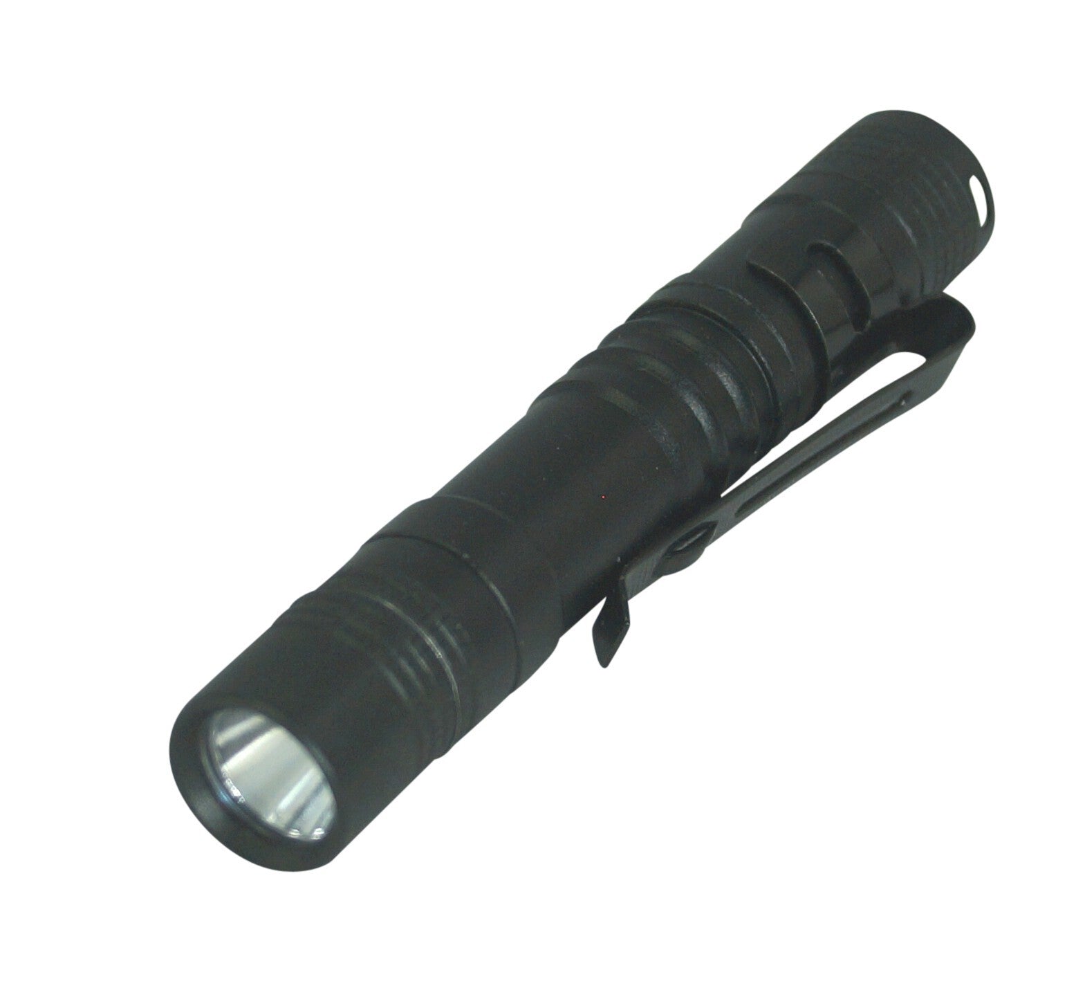 1 LED Pencil Thin Alloy Tactical Covert Torch With Penclip Camping Military