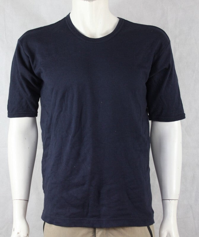 Genuine Surplus British Army PT Top 100% Cotton Heavyweight Navy Blue T-Shirt