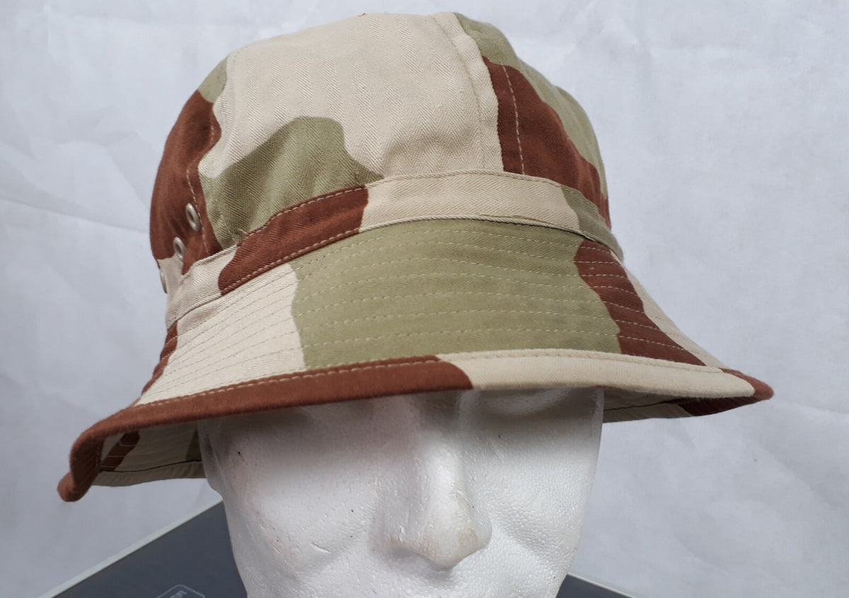 Genuine Surplus French Desert Boonie Sun Hat Wide Brim Polycotton Camo NEW