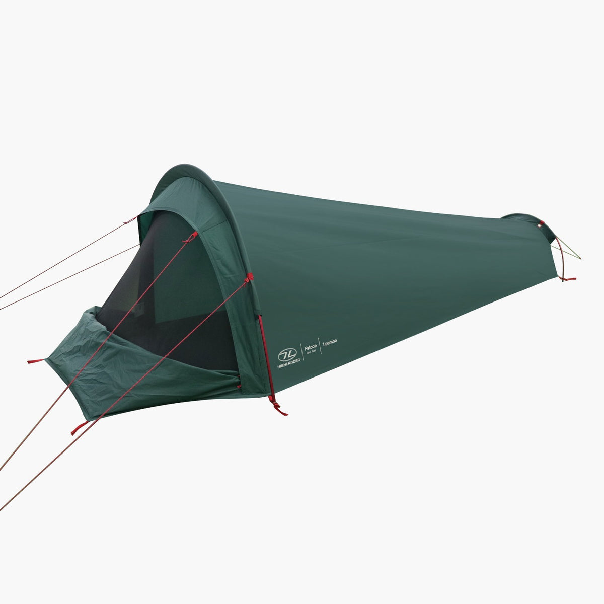 Highlander Falcon Bivi Tent 1-Person Waterproof Camo Camping Shelter Pine Green