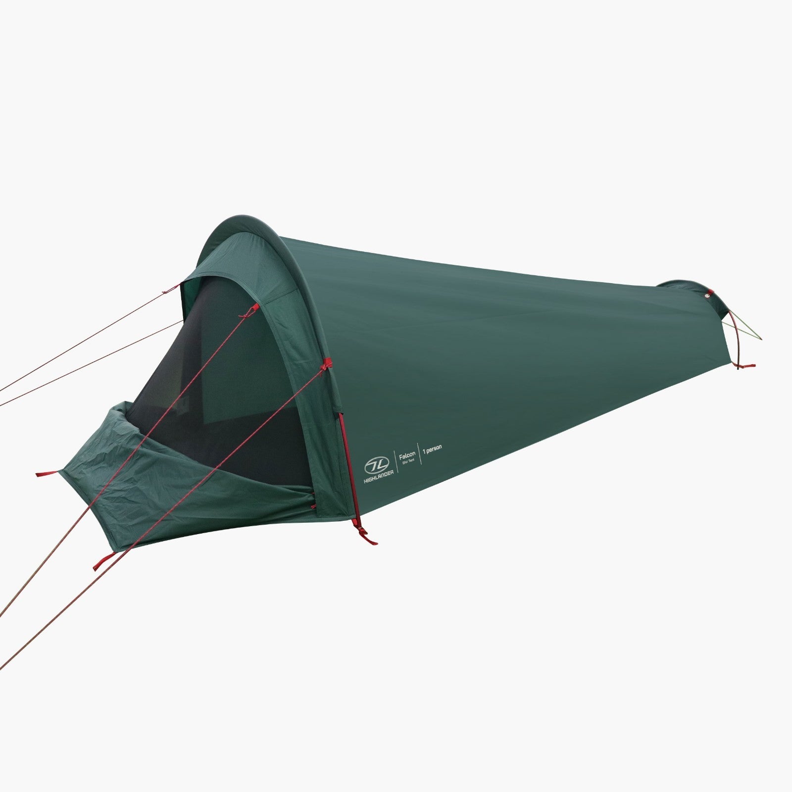 Highlander Falcon Bivi Tent 1-Person Waterproof Camo Camping Shelter Pine Green