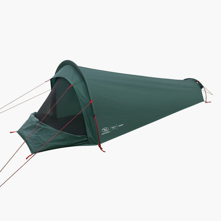 Highlander Falcon Bivi Tent 1-Person Waterproof Camo Camping Shelter Pine Green