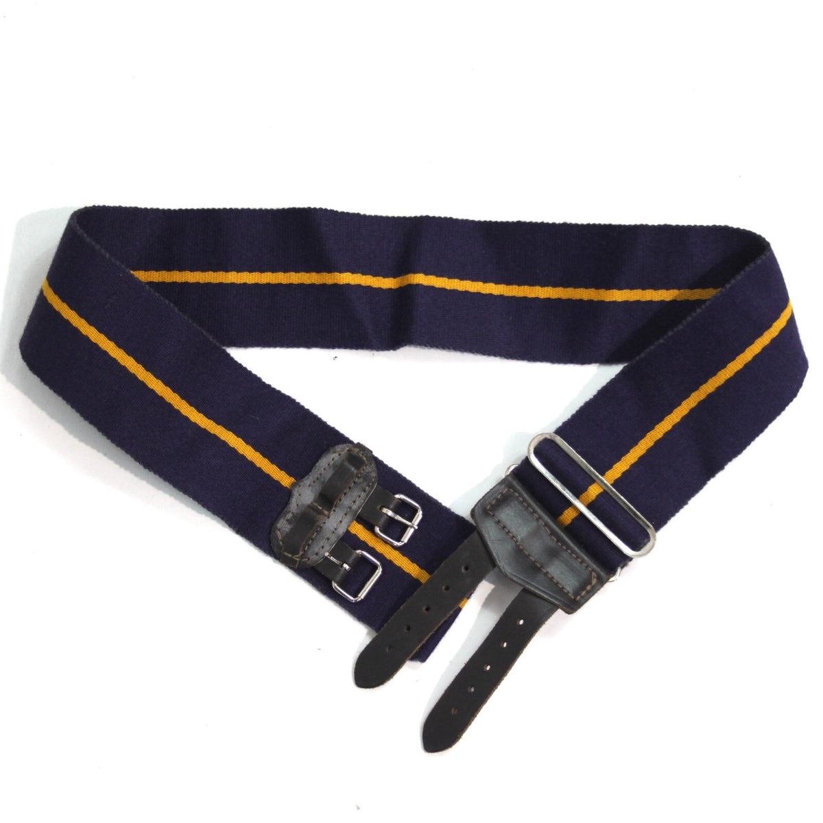 Genuine Surplus British Army Stable belt Grade 1  Navy with Gold Line (3269)