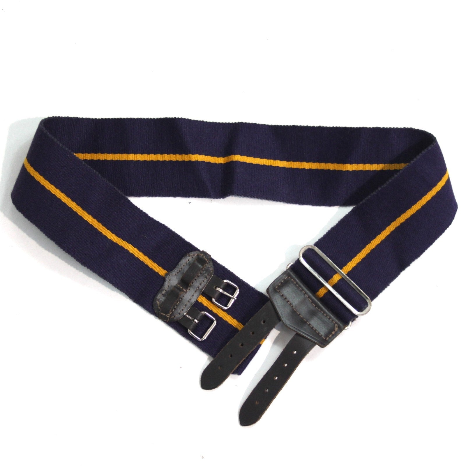 Genuine Surplus British Army Stable belt Grade 1  Navy with Gold Line (3269)