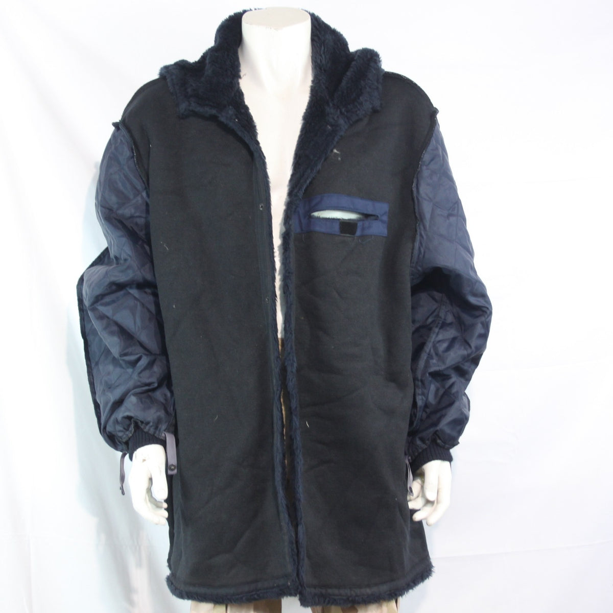 Genuine Surplus Dutch Army Faux Fur Parka Liner Navy Blue Thermal 52-54" (3710)