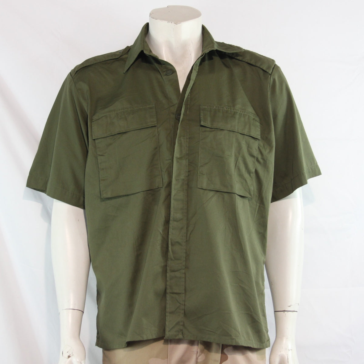 Croatian Short Sleeve Army Shirt Lightweight Plain Olive Genuine Surplus (4323)
