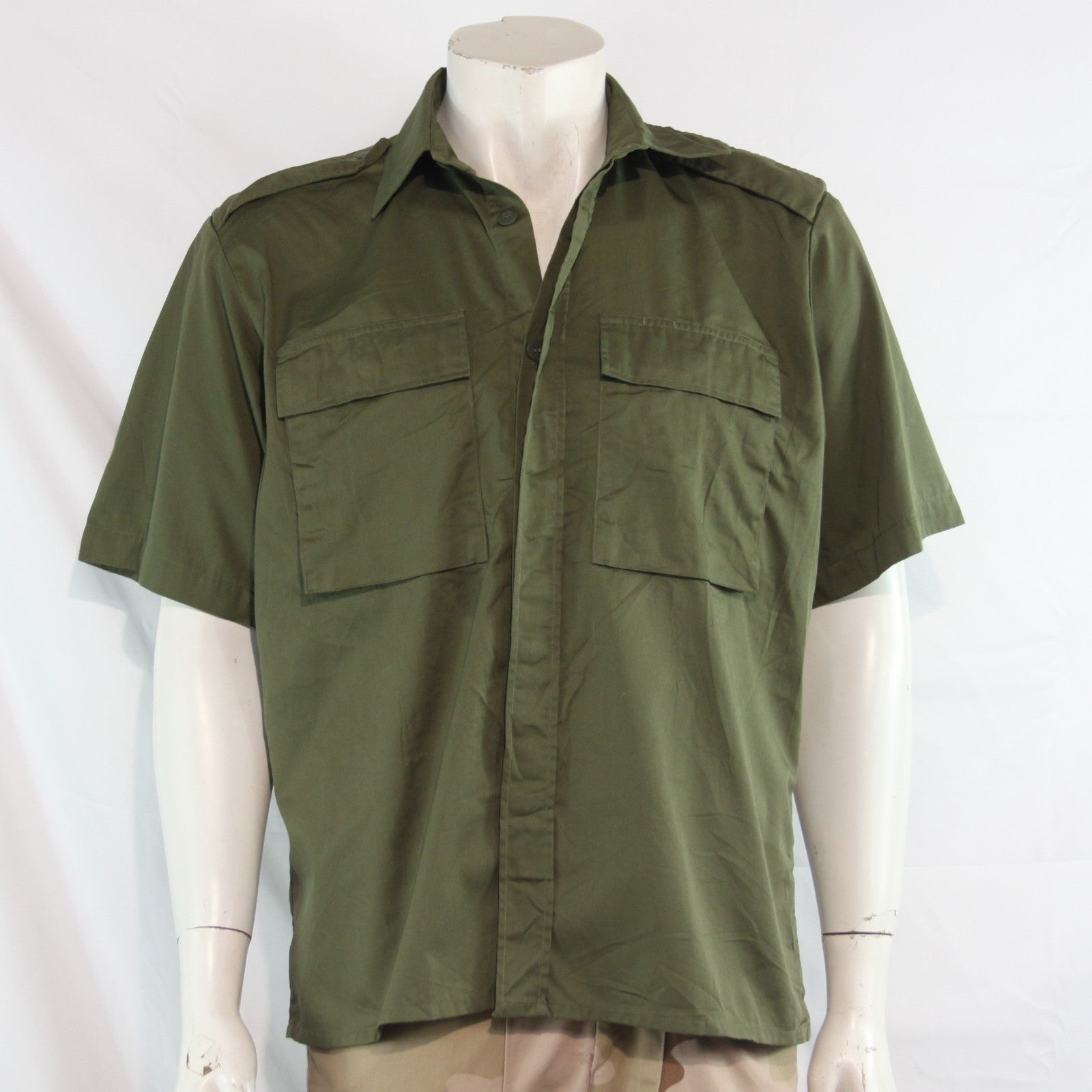 Croatian Short Sleeve Army Shirt Lightweight Plain Olive Genuine Surplus (4323)