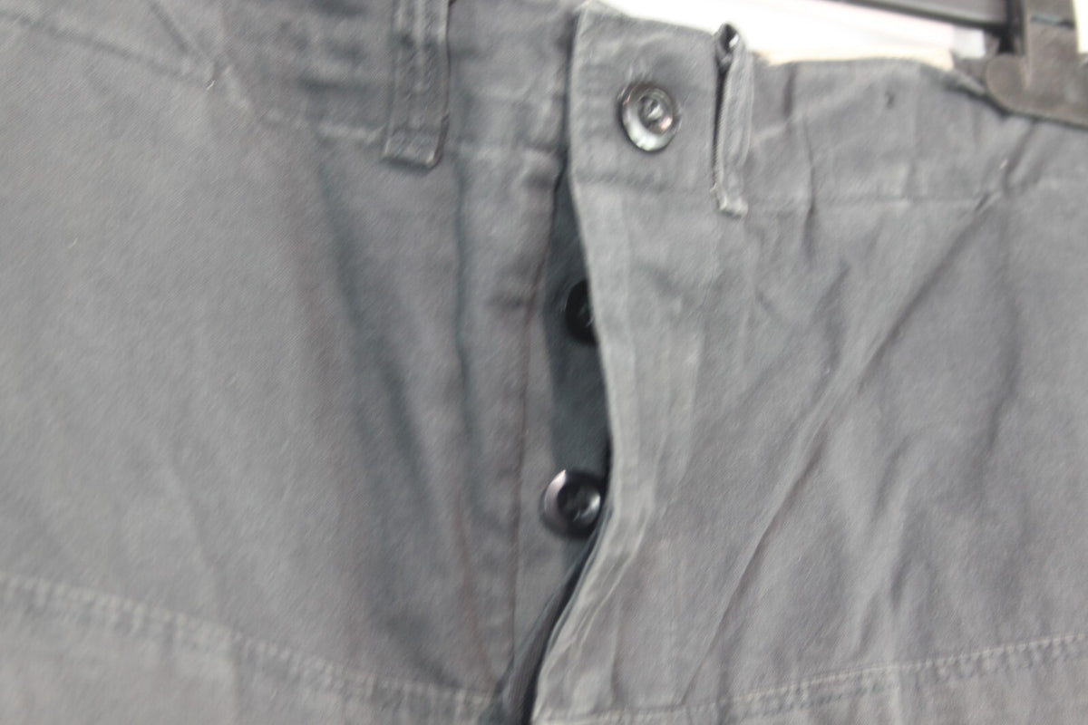 Genuine Surplus French / Belgian Vintage Canvas Trousers Stiff Navy 46" (1532)