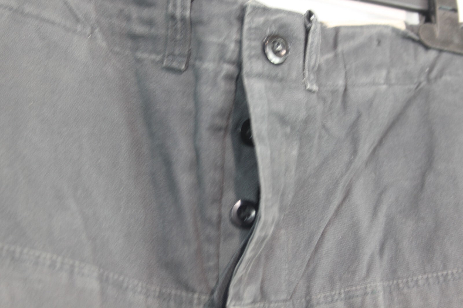 Genuine Surplus French / Belgian Vintage Canvas Trousers Stiff Navy 46" (1532)
