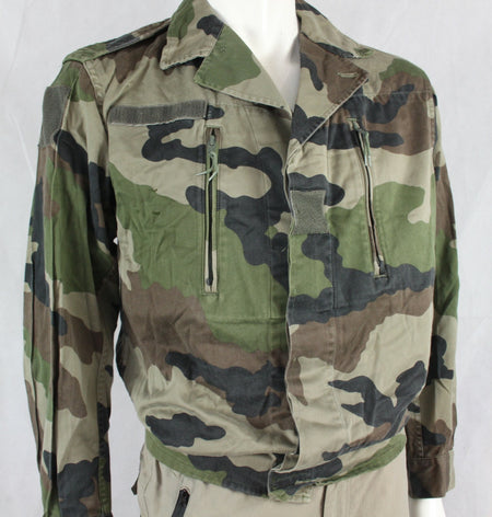 Genuine Surplus French Army Jacket CCE Camo Waist Length Bomber Canvas F2 3307