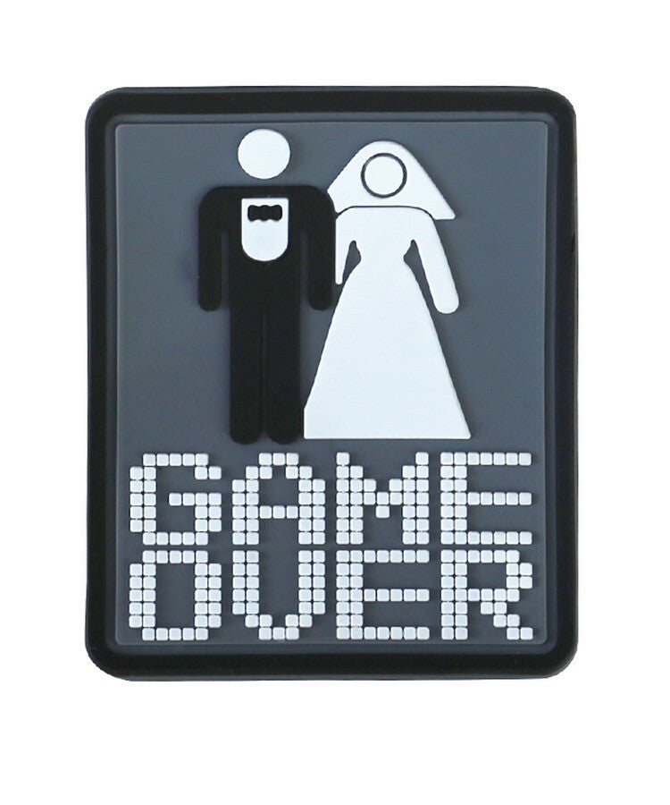 KT Game over Marriage PVC Rubber Morale Patch tactical hook Army Airsoft 3D