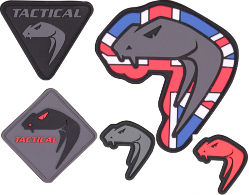 New Viper Snake Head Hook and Loop Patches Military Airsoft Biker Rubber