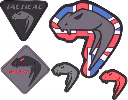 New Viper Snake Head Hook and Loop Patches Military Airsoft Biker Rubber