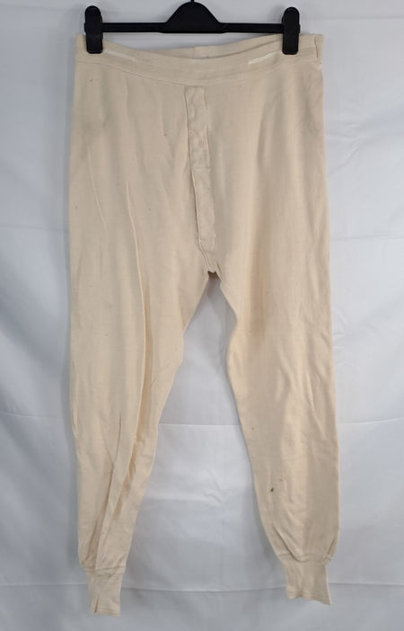 Genuine Surplus Swedish Army Long Johns Thermal Leggings Cream Elasticated(2760)
