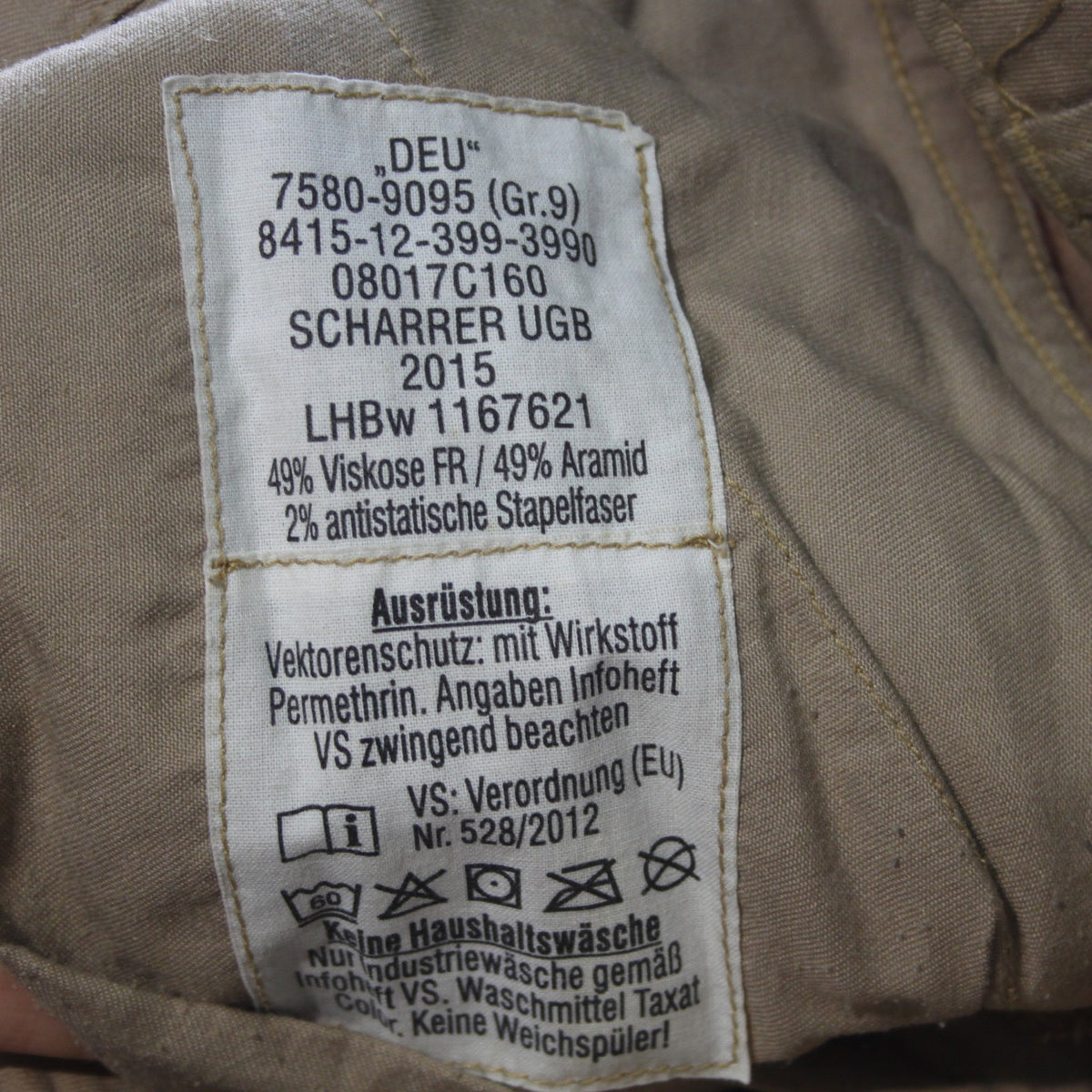 Vintage German Forces Viscose Shorts Tan Genuine Surplus Army (4373)
