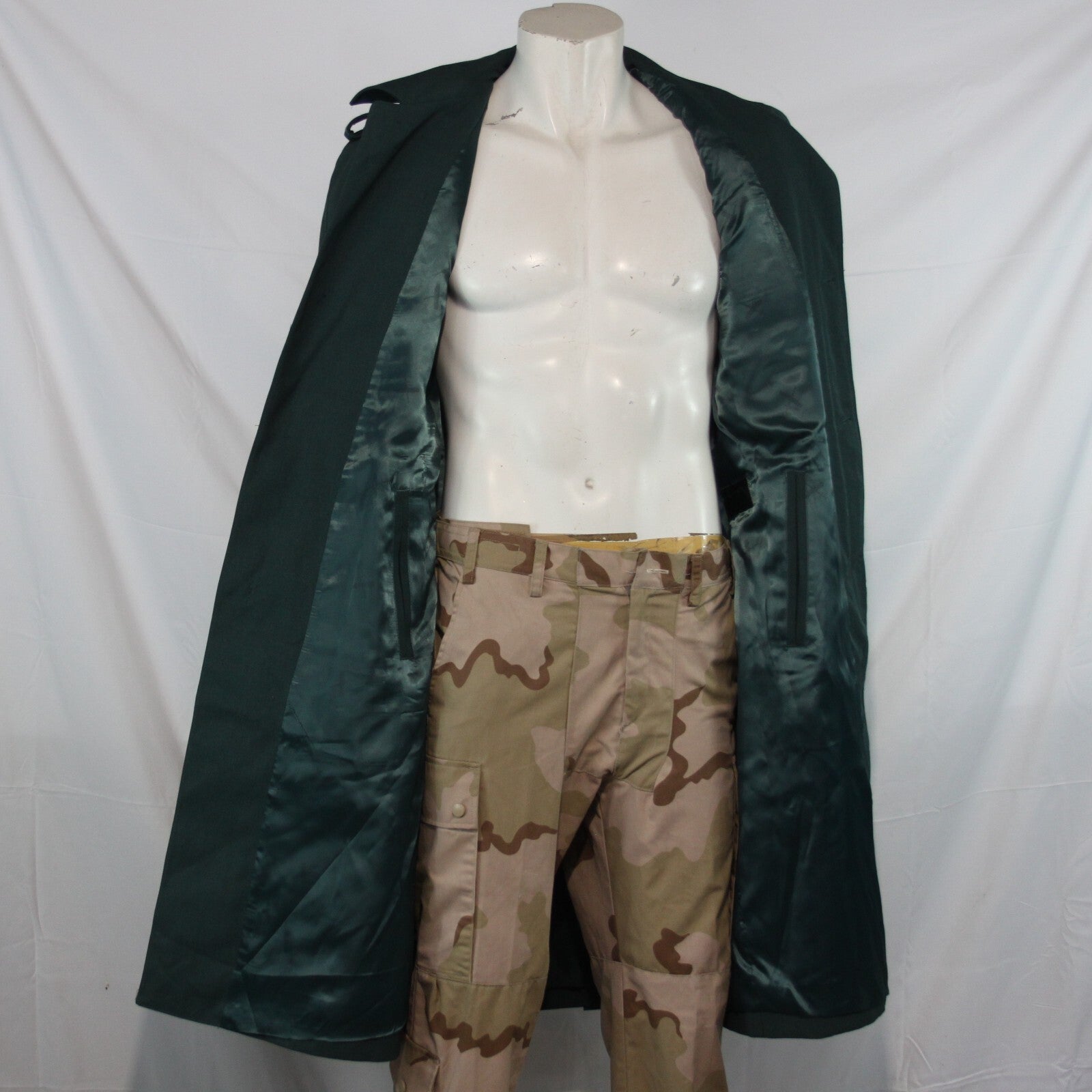 Genuine Surplus Spanish Police Civil Guard Trench Coat Bottle green 40" (3228)